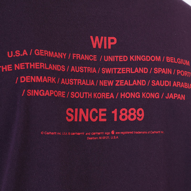 мужская фиолетовая футболка Carhartt WIP S/S Unite T-Shirt I029616-dark iris - цена, описание, фото 5